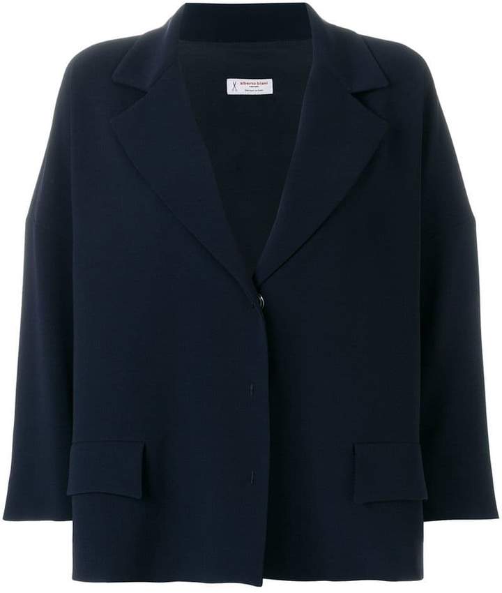 single-breasted oversize jacket