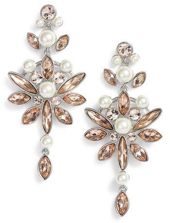 Large Crystal Drop Earrings