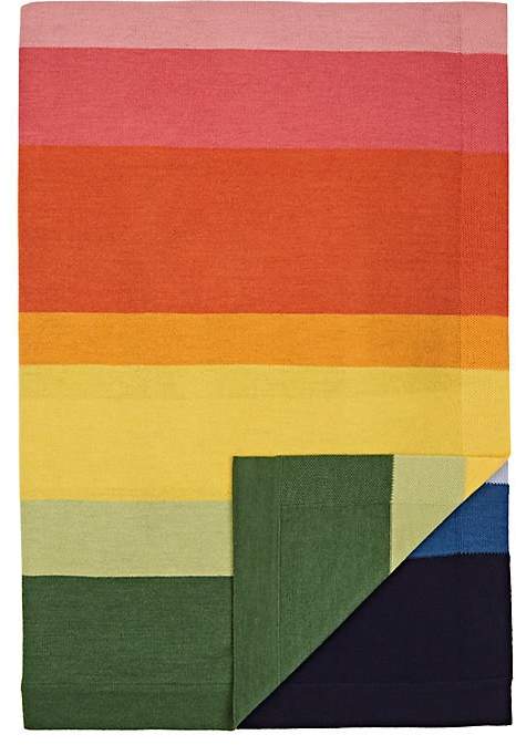 Striped Baby Alpaca Throw