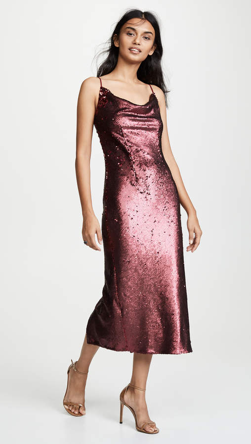 No Signs Sequined Midi Dress