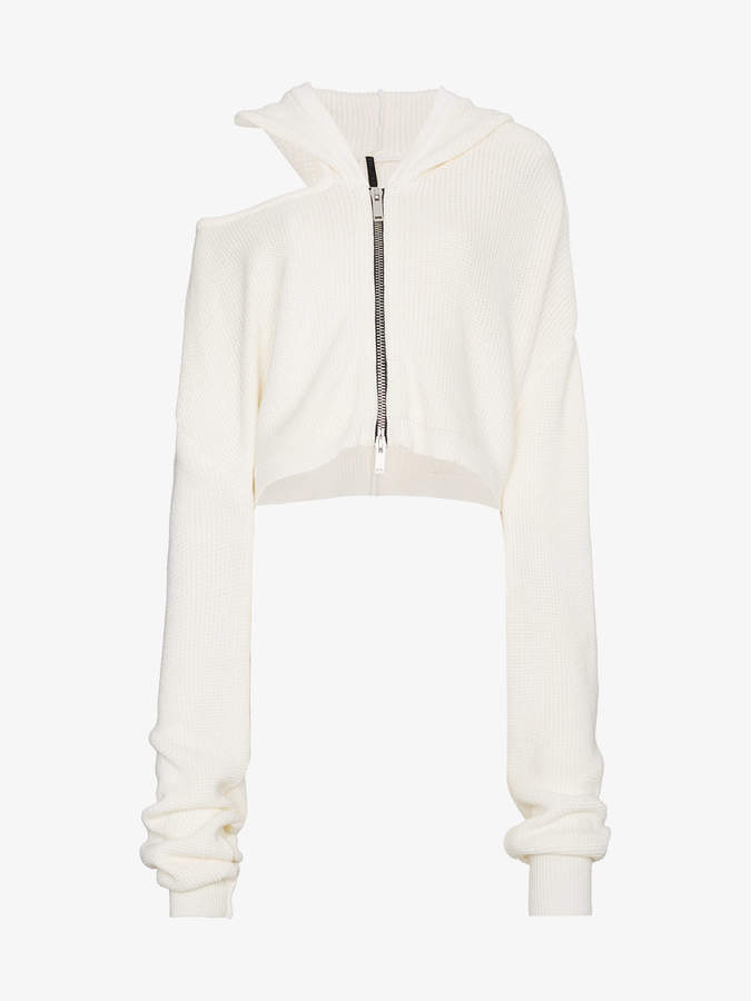 Unravel Project Cut Out Detail Zip Hoodie