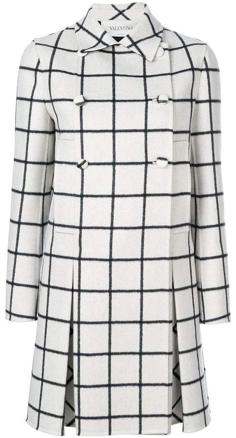 Mantel mit Windowpane-Karomuster