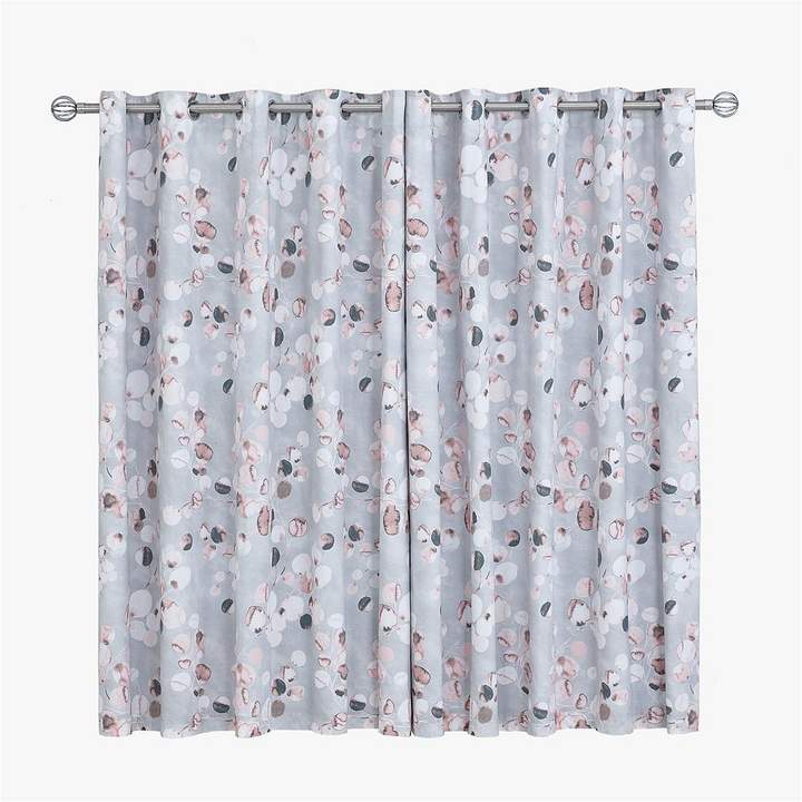 Ideal Home Calm Blossom Eyelet Curtains - 66x90