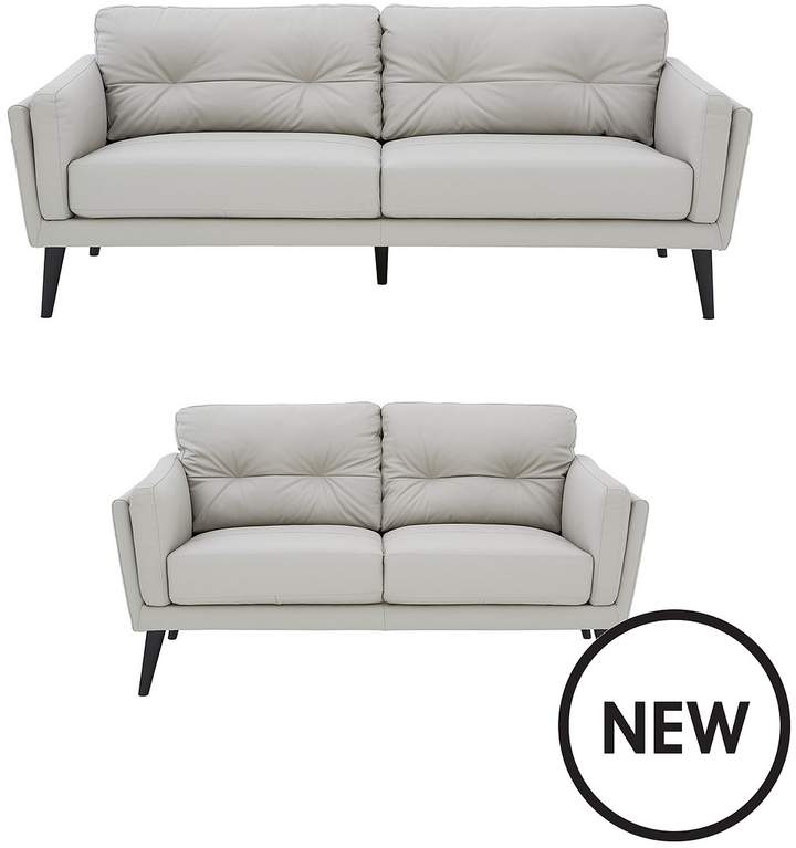 Enzo 3 Seater + 2 Seater Premium Leather Sofa Set
