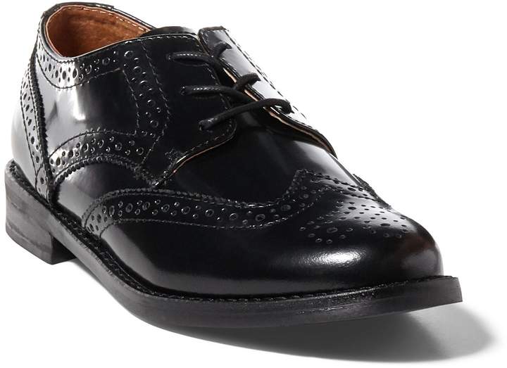 Leather Wing-Tip Oxford Shoe