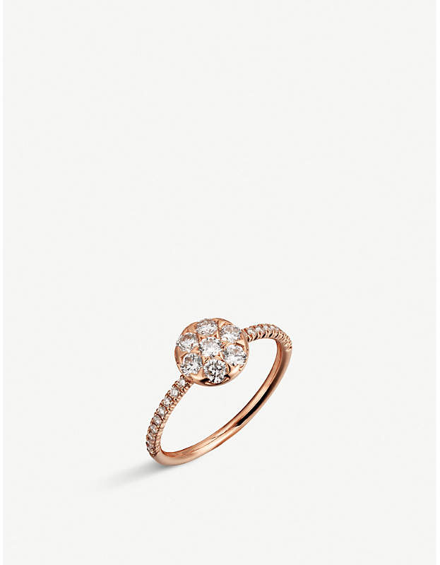 Étincelle de 18ct pink-gold and diamond ring