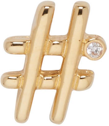 Gold Hashtag Earring
