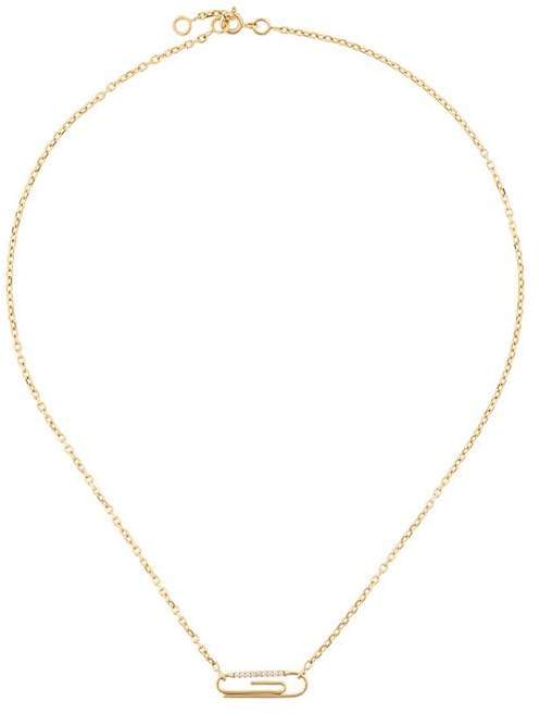 Paperclip diamond necklace