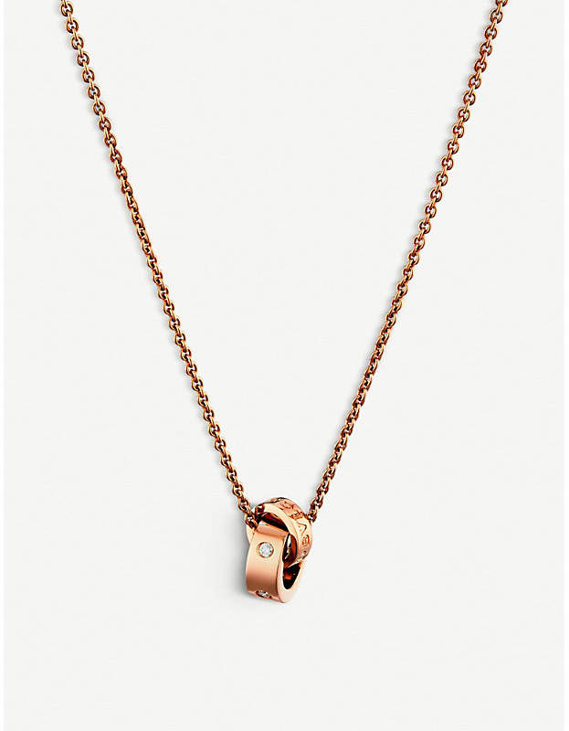 Roman Sorbets 18ct pink-gold and diamond necklace