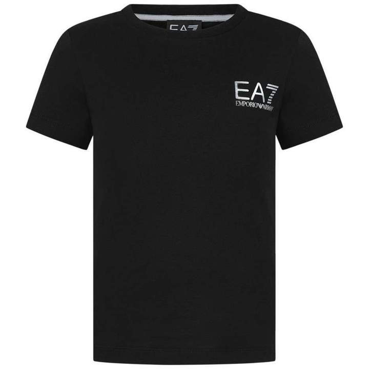 EA7 Emporio ArmaniBoys Black Cotton Jersey Top