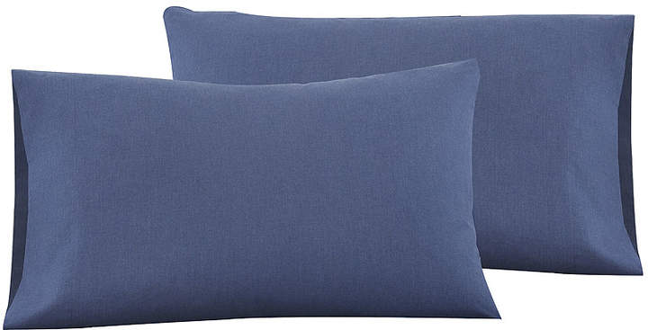 Navy Cross-Dyed Set of 2 Pillowcases