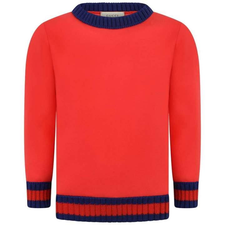 GUCCIBoys Red Neoprene Sweatshirt