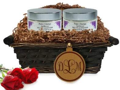 Pure Energy Apothecary Supreme Sensation Lavender Monogram Gift Basket