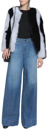 Faded Mid-Rise Wide-Leg Jeans
