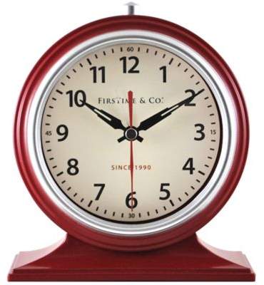 FirsTime® Colorfully Awake Tabletop Clock in Red