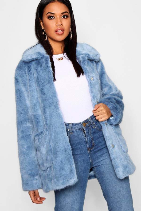 Luxe Collared Faux Fur Coat