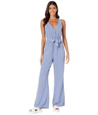 Bella Dahl Sleeveless Crossover Wide Leg Jumpsuit in Soft Touch Tencera