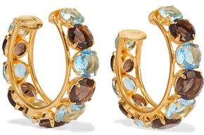 Gold-Tone Quartz Earrings