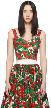 Dolce & Gabbana Red Geranium Soft Cup Bustier Dolce & Gabbana Red Geranium Soft Cup Bustier