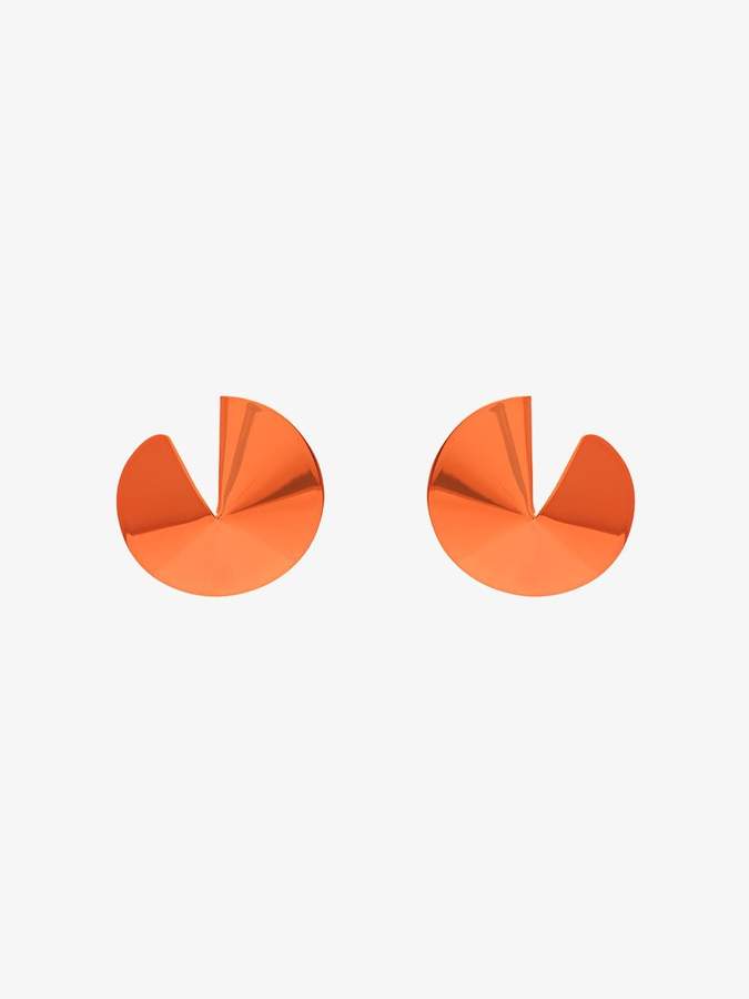 Gaviria orange Fortune Cookie earrings