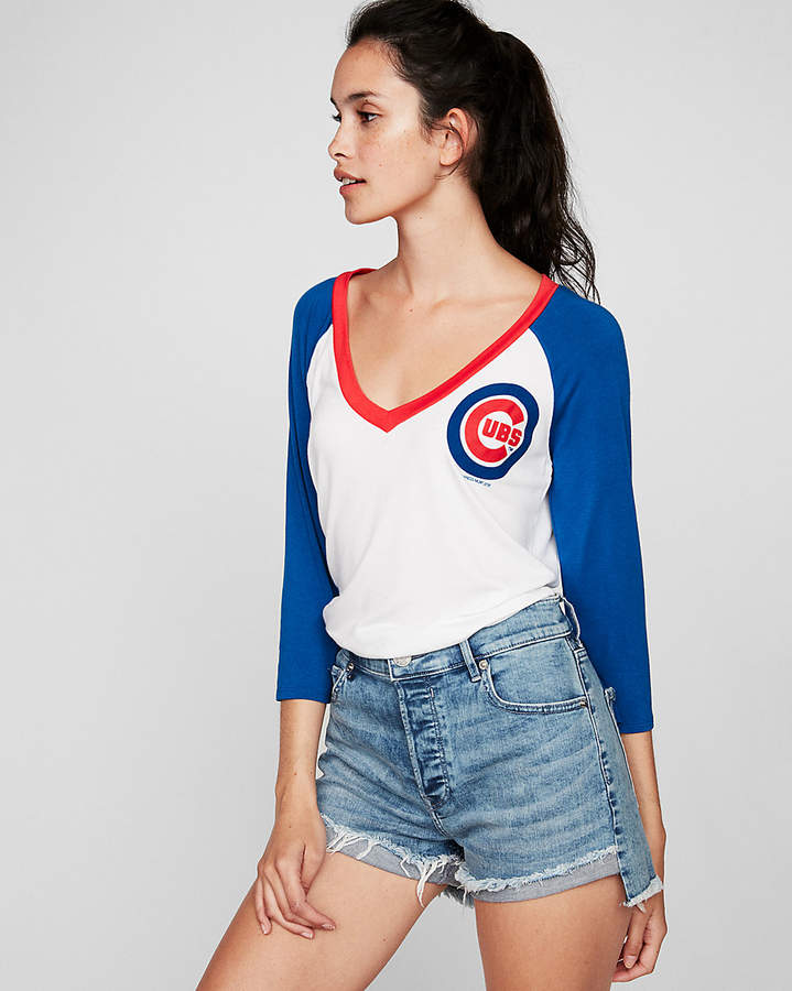 Chicago Cubs V-Neck Baseball Tee