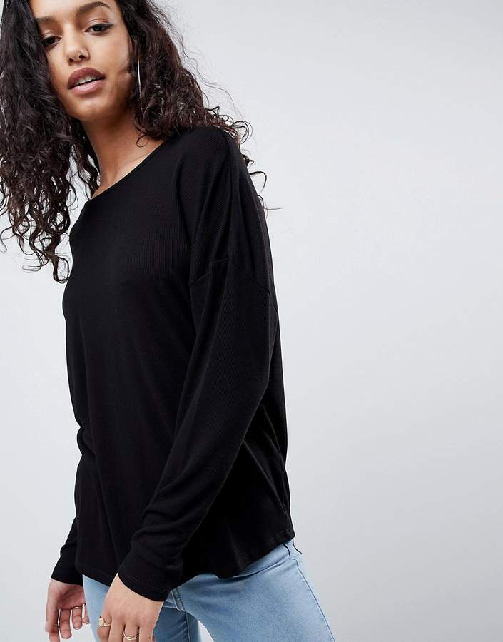 Oversized T-Shirt with Batwing Detail