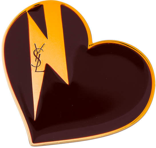 Emaillierte 'Heart & Bolt' Brosche mit Herzform