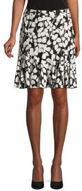 Paris Ruffled Floral Knee-Length Skirt
