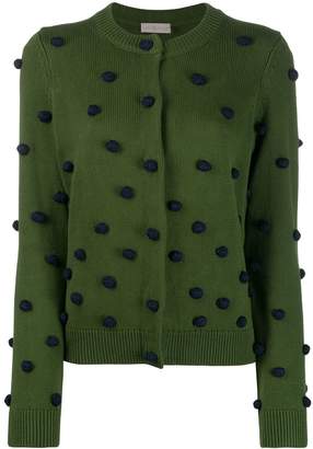 Tory Burch straight-fit pompom cardigan Tory Burch straight-fit pompom cardigan