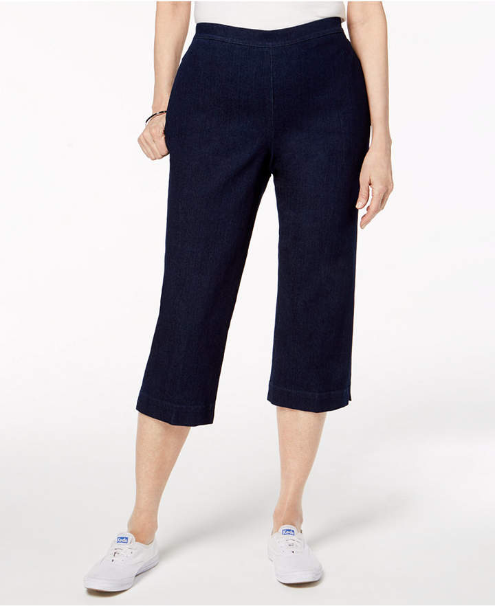 Petite America's Cup Denim Pull-On Cropped Pants