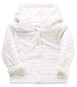 Striped Velour Hooded Jacket