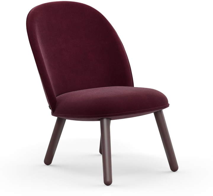 Normann Copenhagen - Ace Lounge Chair Velour, dark red