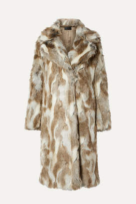Nili Lotan Simon Faux Fur Coat - Beige Nili Lotan Simon Faux Fur Coat - Beige