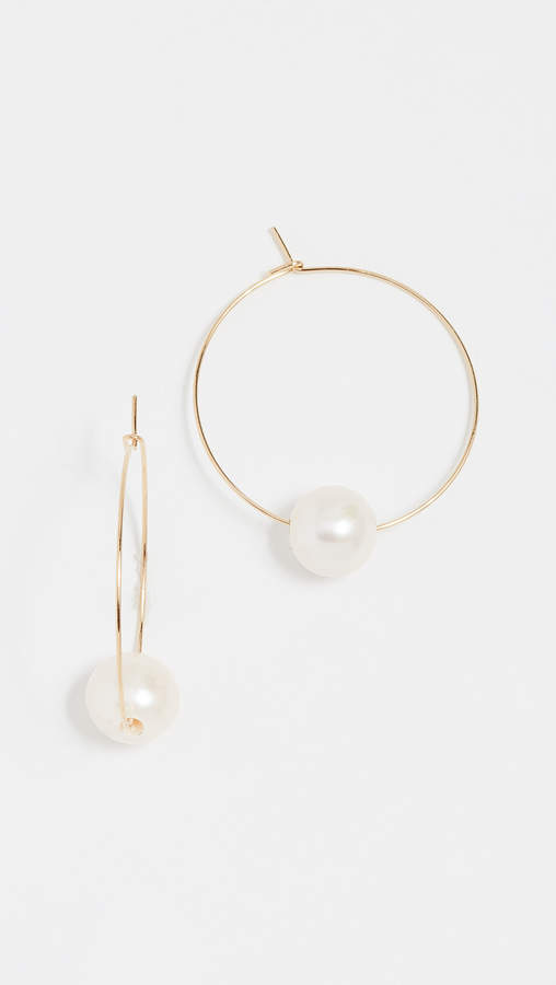 Cloverpost Freshwater Cultured Pearl Around Hoop Earrings