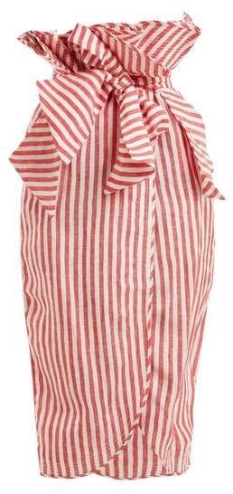 JOHANNA ORTIZ Striped paperbag-waist skirt