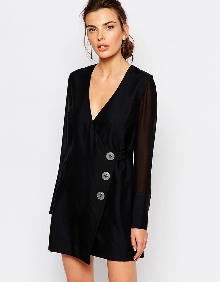 C/meo Collective Button Up Wrap Dress