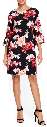  Orchid Blossom Bell Sleeve Dress