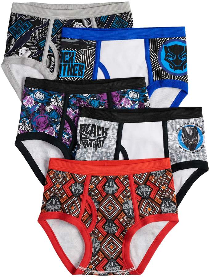 Boys 4-9 Black Panther 5-Pack Boxer Briefs