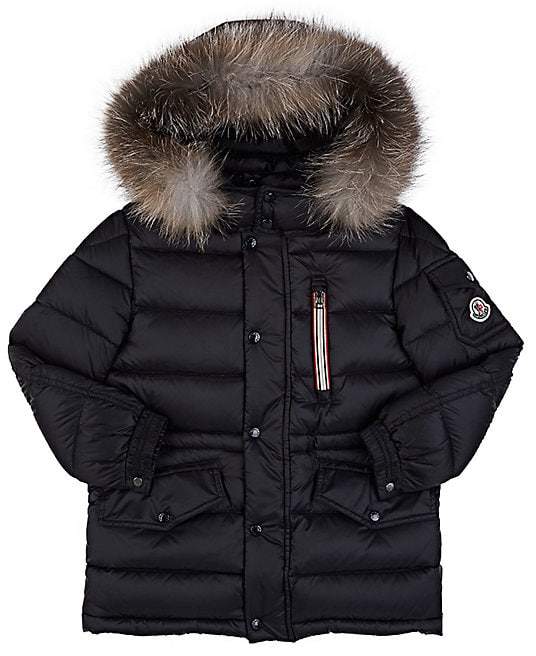 Kids' Fur-Trimmed Down-Quilted Hooded Parka