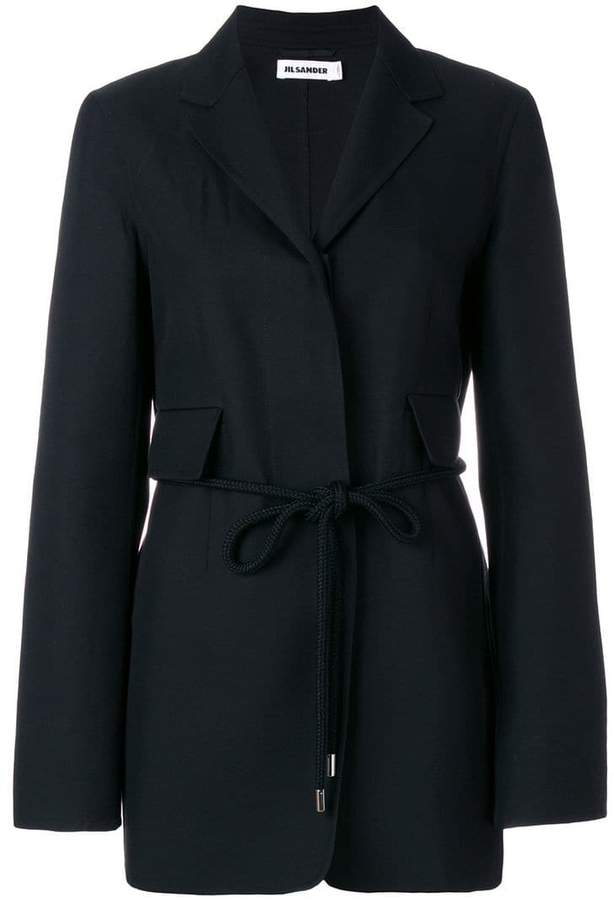 belted fitted blazer