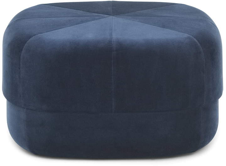 Normann Copenhagen - Circus Pouf groß, Dunkelblau Velour