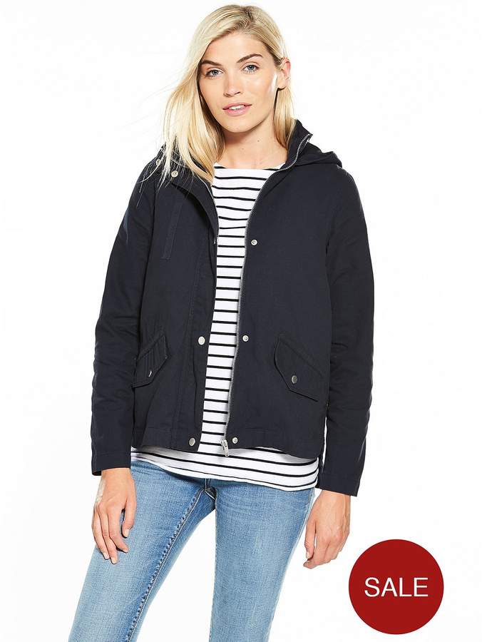 3-in-1 Canvas Swing Parka - Navy