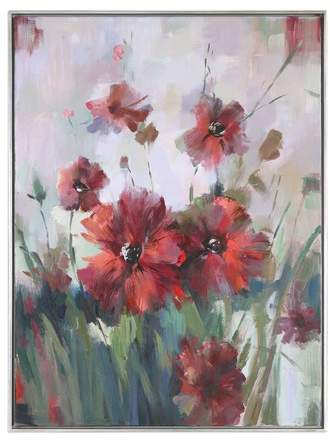 Blooming Red Canvas Wall Art