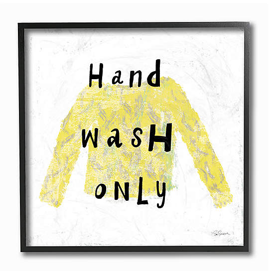 'Hand Wash Only' Sweater Wall Art