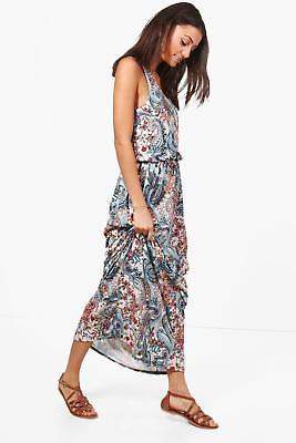 Damen Tall Elise Gedrehtes Maxikleid mit Paisley-Print in Mehrfarbig