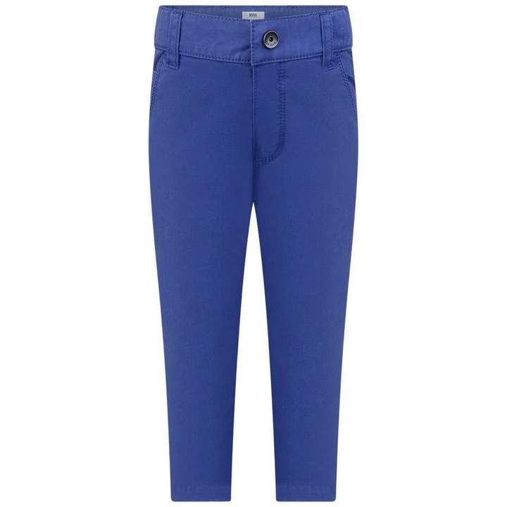BOSS KidsBaby Boys Blue Cotton Trousers