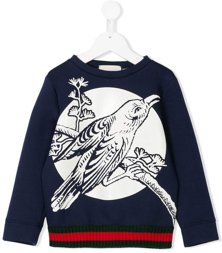 Gucci Kids bird print sweatshirt