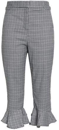 W118 By Walter Baker Cropped Prince Of Wales Crepe Tapered Pants