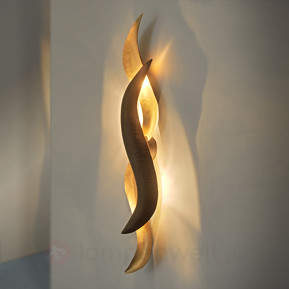 Goldglänzende Designer-Wandleuchte Corallo