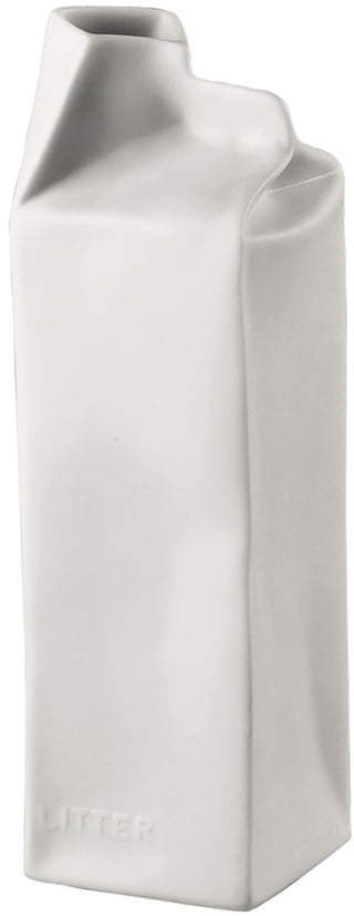 Pacco Bello Vase 18 cm, weiß-matt poliert